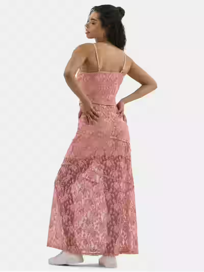 No Boundaries Lace Corset Top and Maxi Skirt Set, 2-Piece, Women's | Walmart (US)