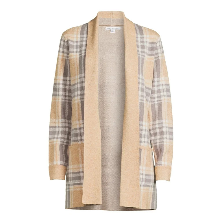 99 Jane Street Women's Open Front Cardigan Sweater with Long Sleeves, Midweight, Sizes XS-XXXL | Walmart (US)