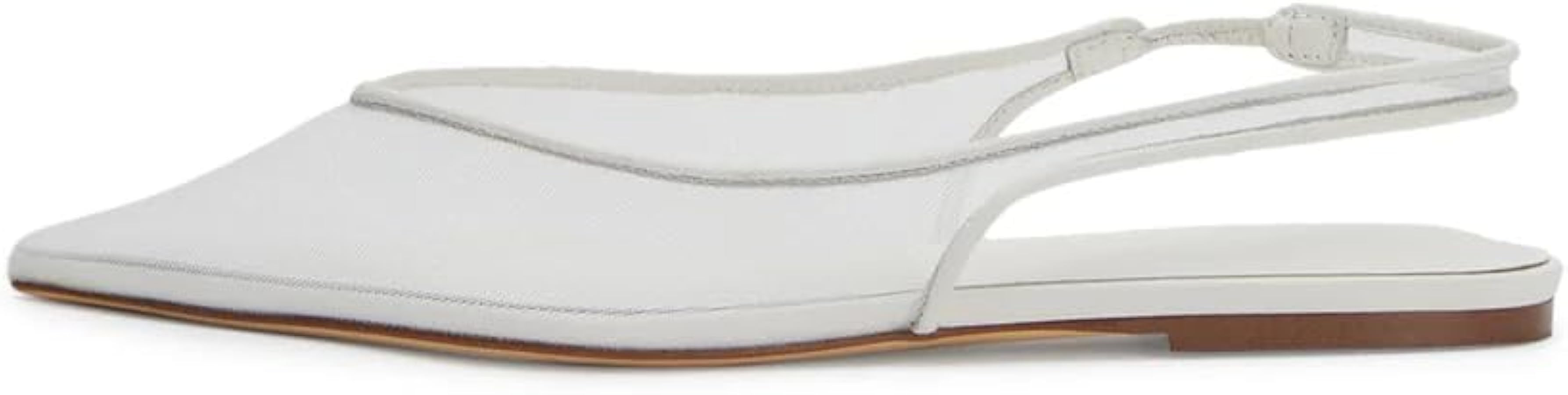 Mesh Slingback Ballet Flats Shoes for Women Pointed Toe Slip On Low Heels Casual Work Comfortable... | Amazon (US)