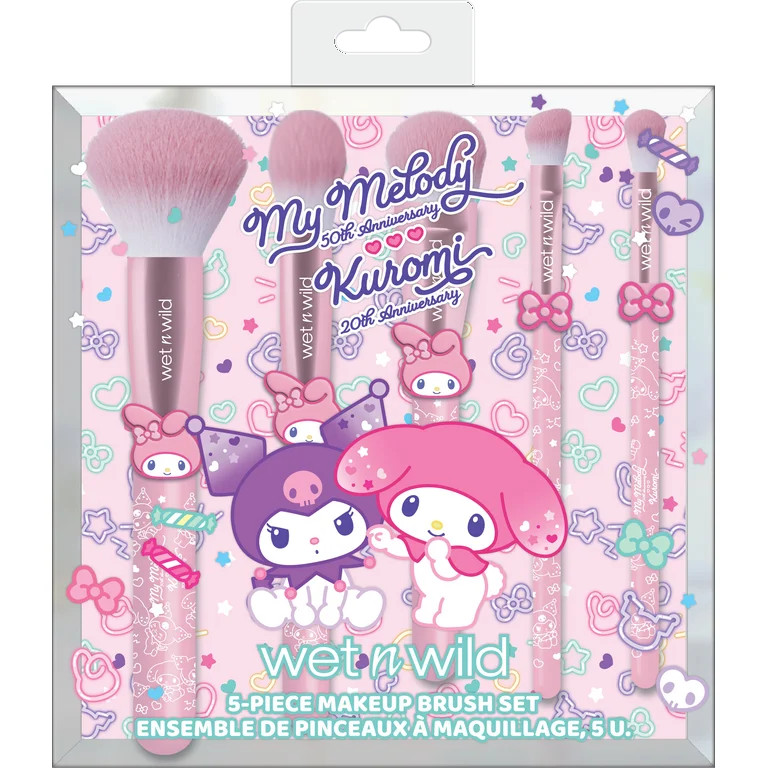 wet n wild 5-Piece Makeup Brush Set - My Melody | Walmart (US)