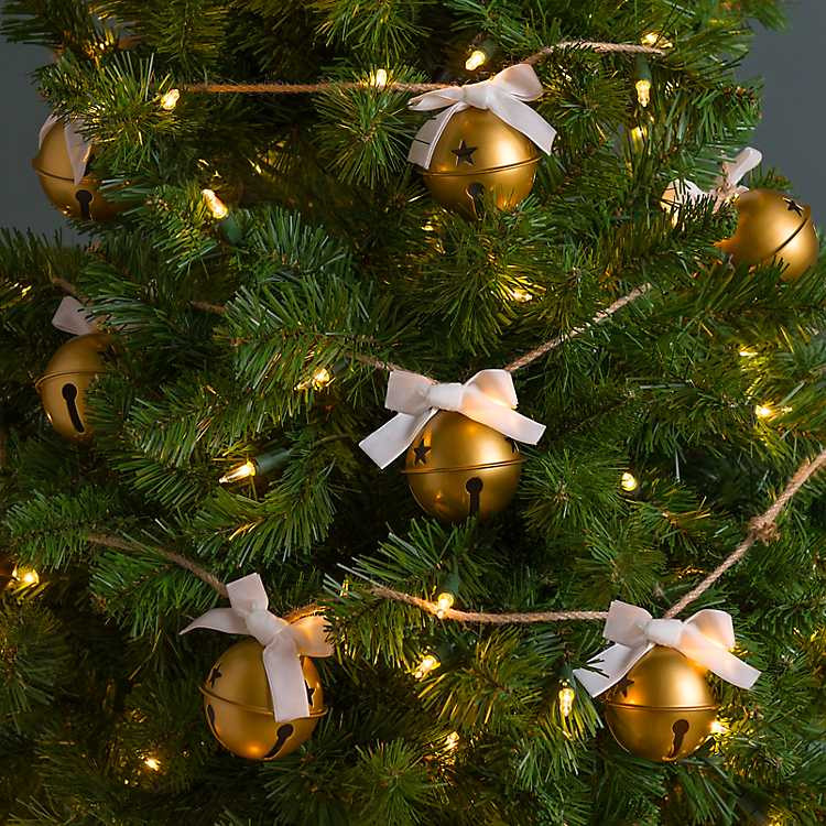 Jingle Bells and Velvet Bows Garland | Kirklands Home | Kirklands