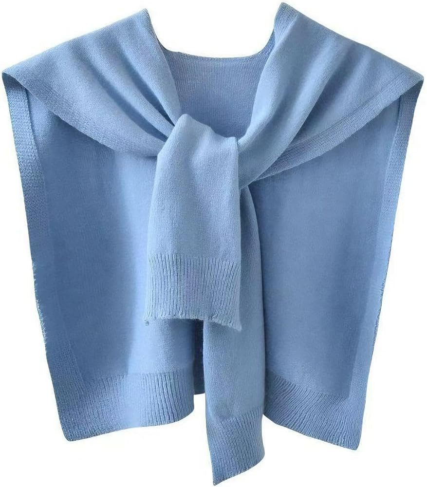 Sweater Shawl Wraps for Women Sweater Knitted Knotted Shawls Travel Casual Scarf Cape Shoulder To... | Amazon (US)