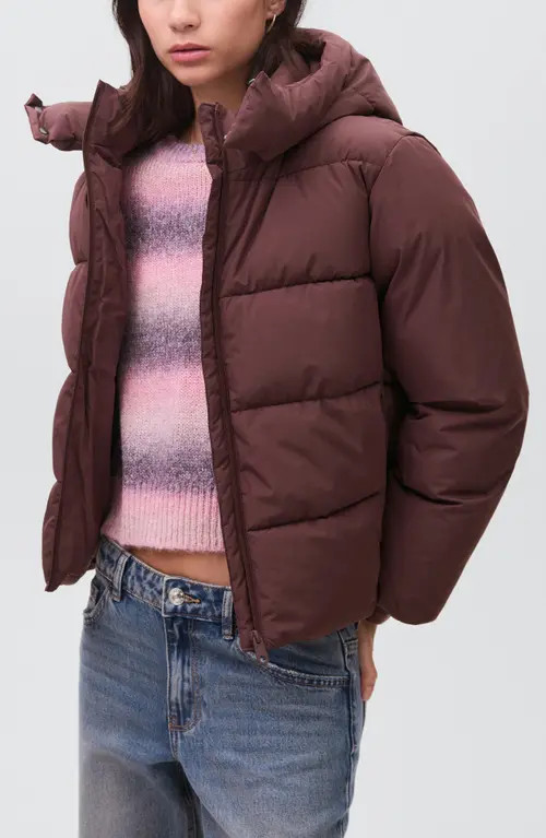 MANGO TEEN Puffer Coat in Burgundy at Nordstrom, Size Xx-Small | Nordstrom