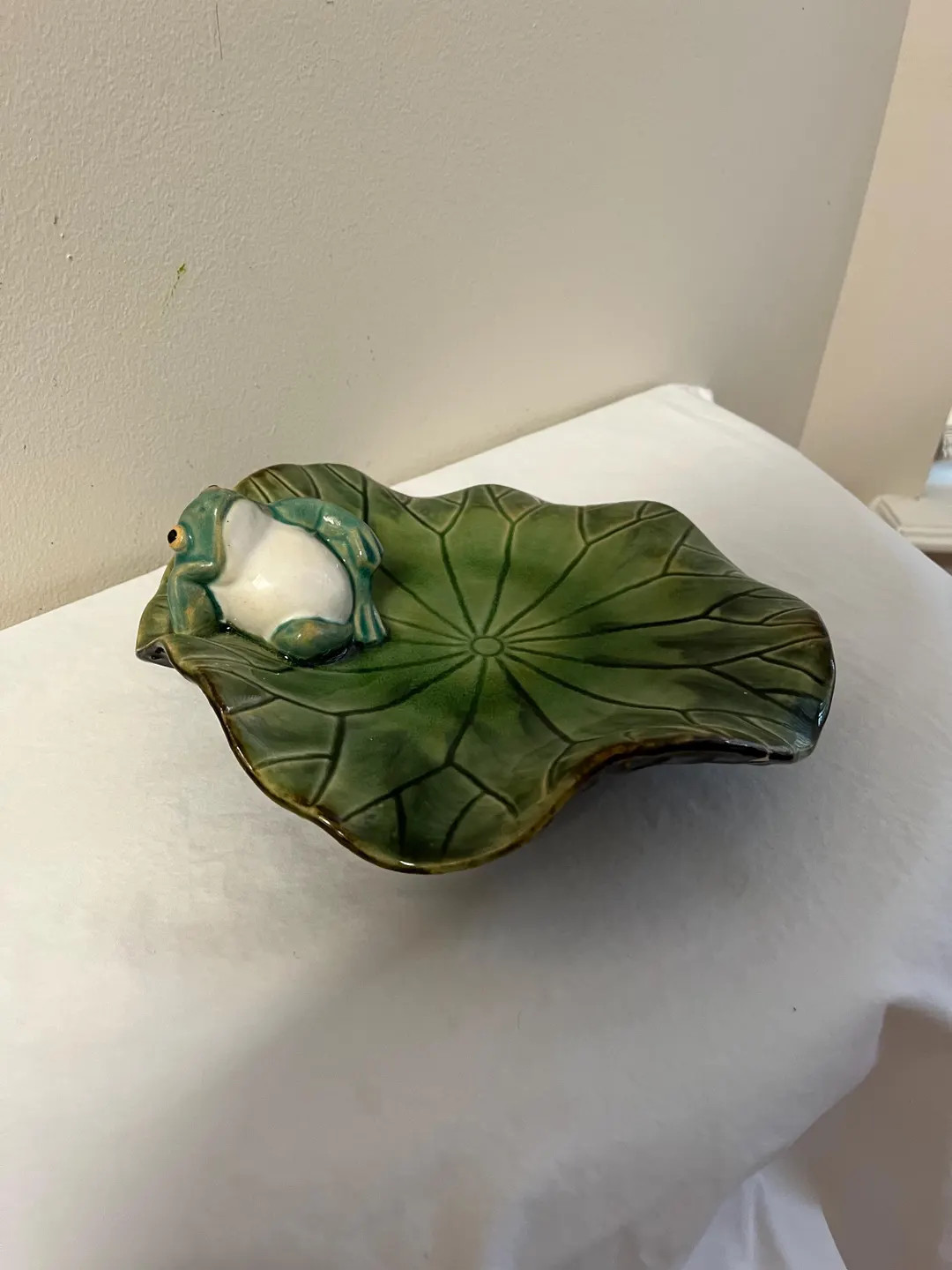 Whimsical Vintage Frog and Lily Pad Decorative Plate French Majolica Centerpiece Ceramic | Etsy (US)