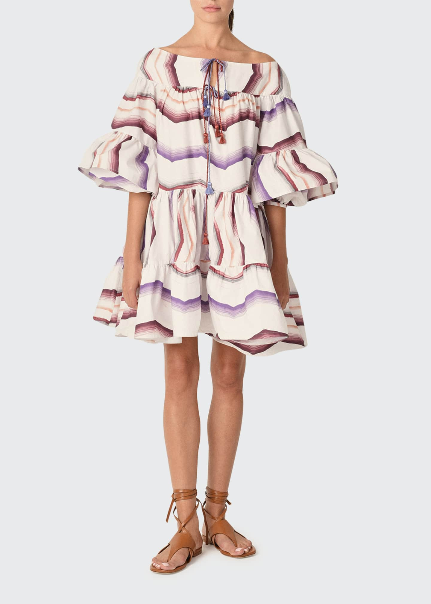 Ceriale Off-the-Shoulder Printed Tiered Ruffle Dress | Bergdorf Goodman