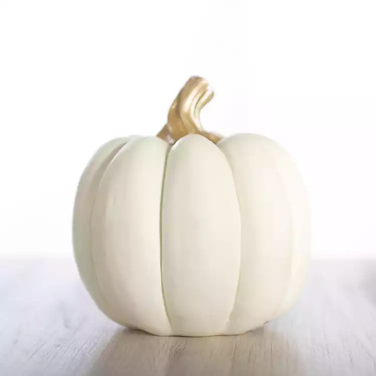 Cream Chalk Paint Pumpkin | Kirkland's Home
