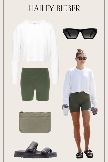 Hailey Bieber gym/athleisure look for less! 

Celeb style, Hailey Bieber, loungewear, athletic wear, biker shorts outfit, casual outfit, workout outfit, yoga outfit, street wear, off duty outfit

#LTKstyletip #LTKshoecrush #LTKfit