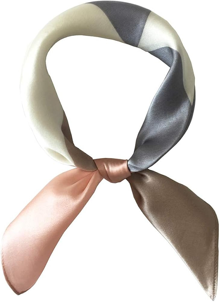 100% Mulberry Silk Scarfs for Women - Lightweight Square Satin Head Scarf - Small Silk Hair Scarf... | Amazon (US)