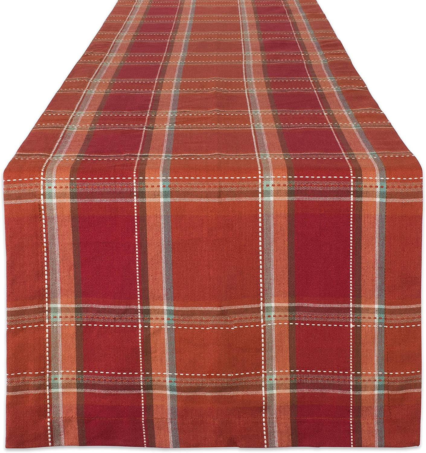 DII Thanksgiving & Fall Autumn Spice 14x108-Inch Table Runner, Plaid | Walmart (US)