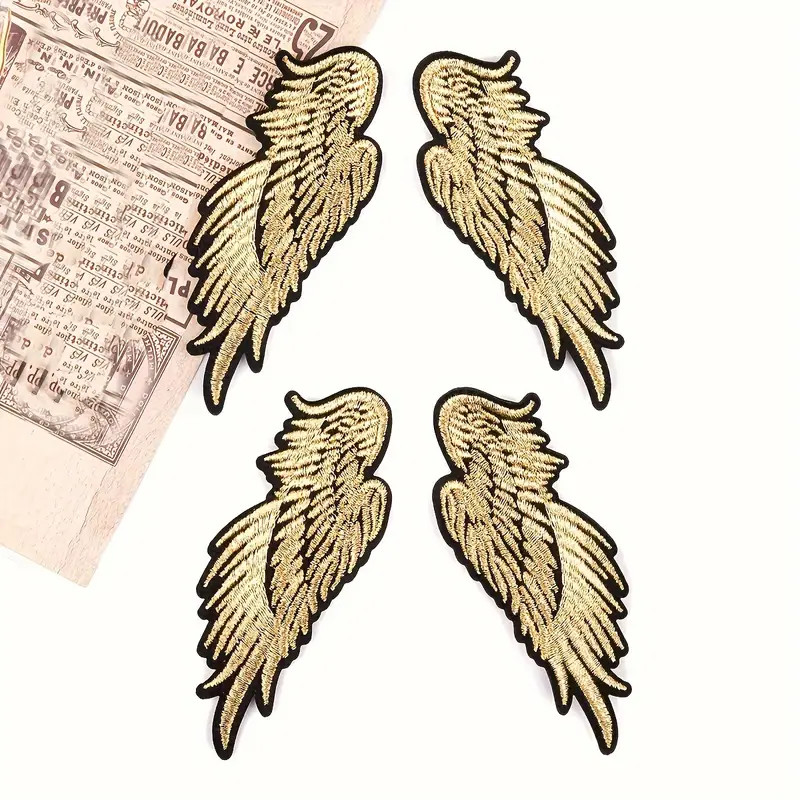 Golden Black Angel Wings Embroidered Clothing Cloth Stickers - Temu | Temu Affiliate Program
