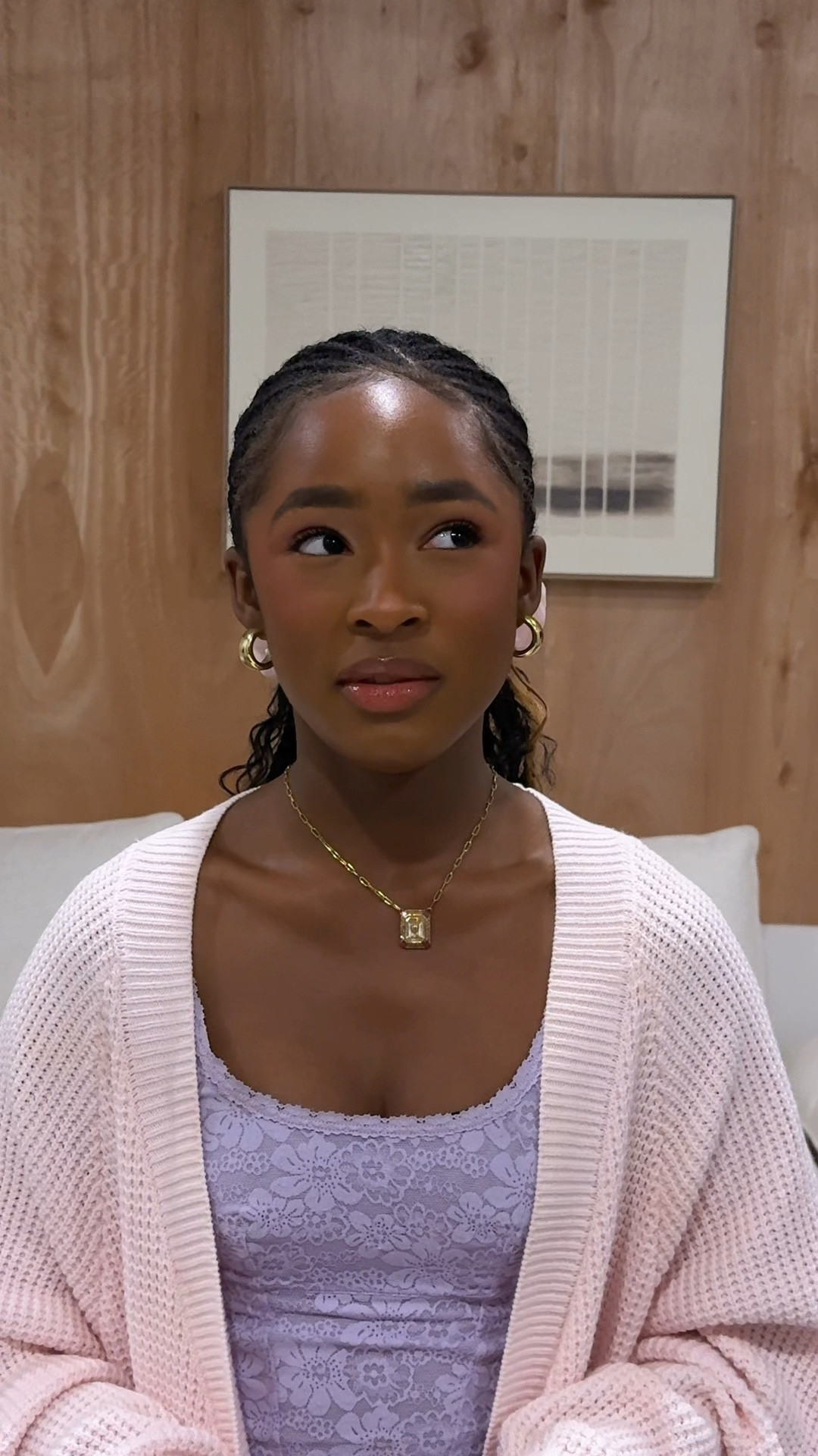 Jena’s soft girl OOTD 

This look is the perfect mix of cozy + feminine + sporty. She layered an oversized blush pink cardigan over a lavender lace tank for that soft, romantic texture moment. The ruffle shirts keeps it playful and flirty, and she balanced everything with white Nike Shox for that sporty, Y2K edge.

It’s giving soft aesthetic with structure.

Perfect for:
• teen  outfits
• Starbucks runs
• casual weekend looks
• comfy but styled days

The pink cardigan is oversized and cozy without looking bulky, and the lace tank is lightweight and easy for layering. The Nike Shox elevate the look and make it feel current instead of overly sweet.

#LTKootd #LTKBeauty