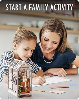 Rolife DIY Book Nook Kit Garden House, DIY Miniature Booknook Kit 3D Creative Decorative Bookend ... | Amazon (US)