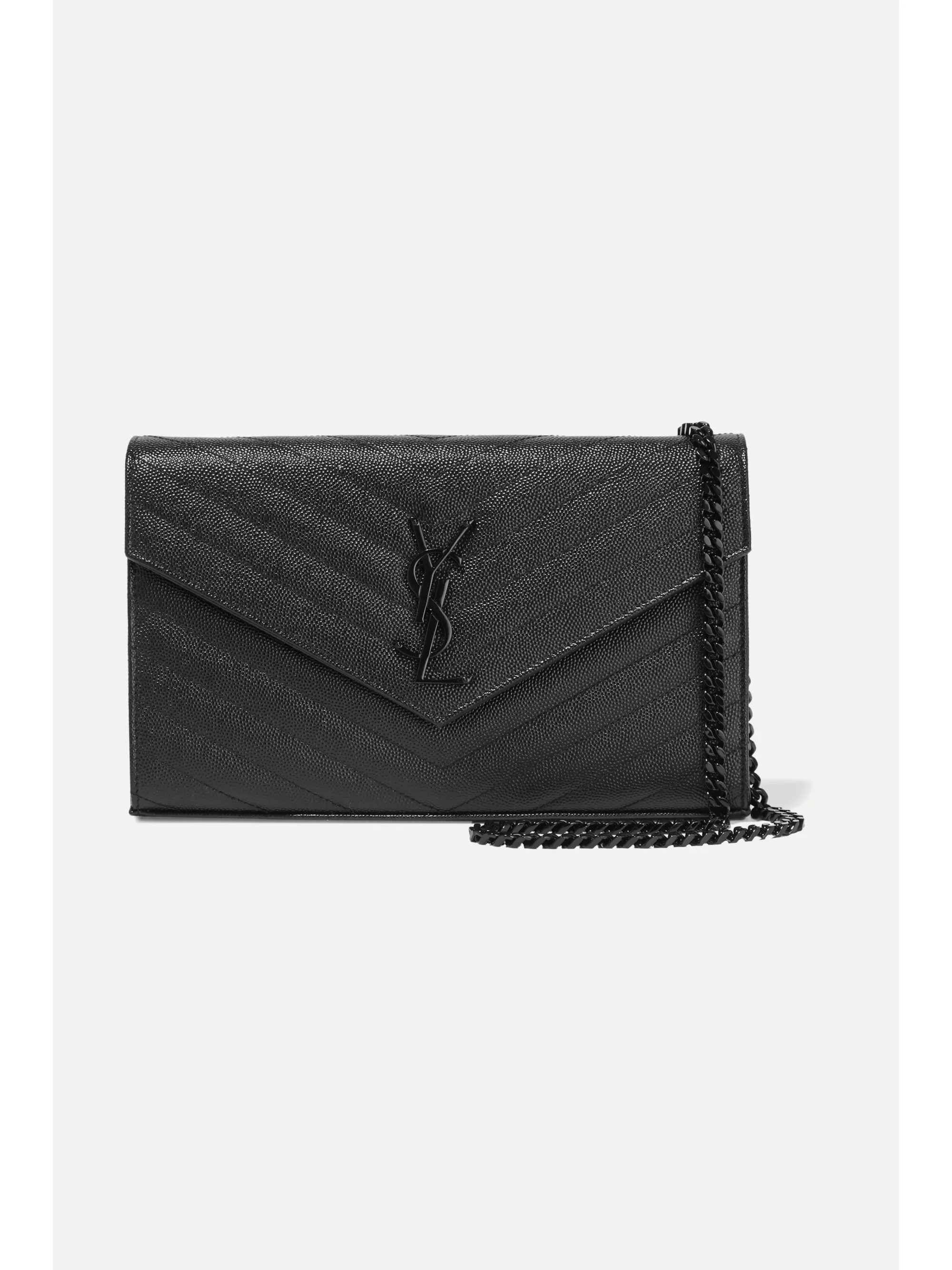Monogramme mini quilted textured-leather shoulder bag | NET-A-PORTER (US)