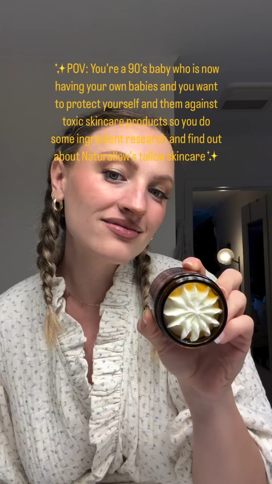 & with @naturallow.co ‘s whip only ingredients being 

👉🏼100% grass-fed beef tallow
👉🏼organic cold pressed olive oil
👉🏼organic essential oils (optional)

you know your family is not only safe from toxic chemicals but reaping the benefits of those wonderful✨all natural✨compounds 🐄 🫒 🪻
•
•
Code ALEX15 will save you some $$$ if you want to ditch toxic skincare too 🫶🏻
•
•
•
Linked exact product in my “links” highlight, but feel free to shop around as they have much more than just moisturizer!!! 😍
•
•
•
•
•
#pregnancy #firsttimemom #nontox #nontoxic #nontoxicskincare #skincaretips #tallow #momtobe #maternity #pregnancytiktok #babyproducts #babyregistry #babyskincareproducts #babyshowergift #naturalskincareproducts #allnatural #nontoxicproducts #nontoxiclife #chemicalfreelife