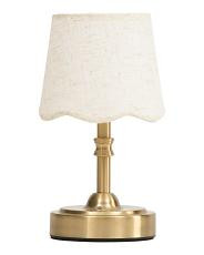 10in Rechargeable Wavy Fabric Shade Task Lamp | TJ Maxx