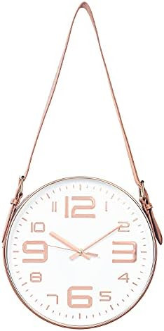 AMYZI 12 Inch Wall Clock for Room Decor Gold 3D Large Display Silent Non-Ticking for Living Room/... | Amazon (US)