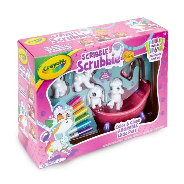 Crayola Scribble Scrubbie Pets Scrub Tub Animal Playset, Gift for Kids, Ages 3+ - Walmart.com | Walmart (US)
