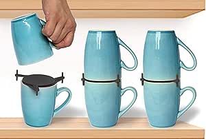 ELYPRO Coffee Mug Organizers and Storage, Kitchen Cabinet Shelf Organizer - Cupboard and Pantry O... | Amazon (US)