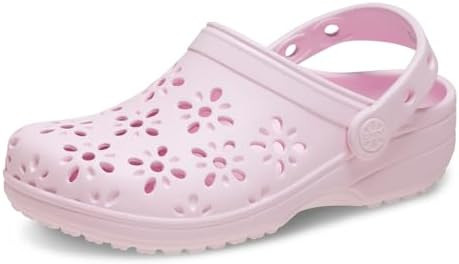Crocs Unisex-Child Classic Clogs with Floral Cut Out Design, Kids and Toddler Shoes | Amazon (US)