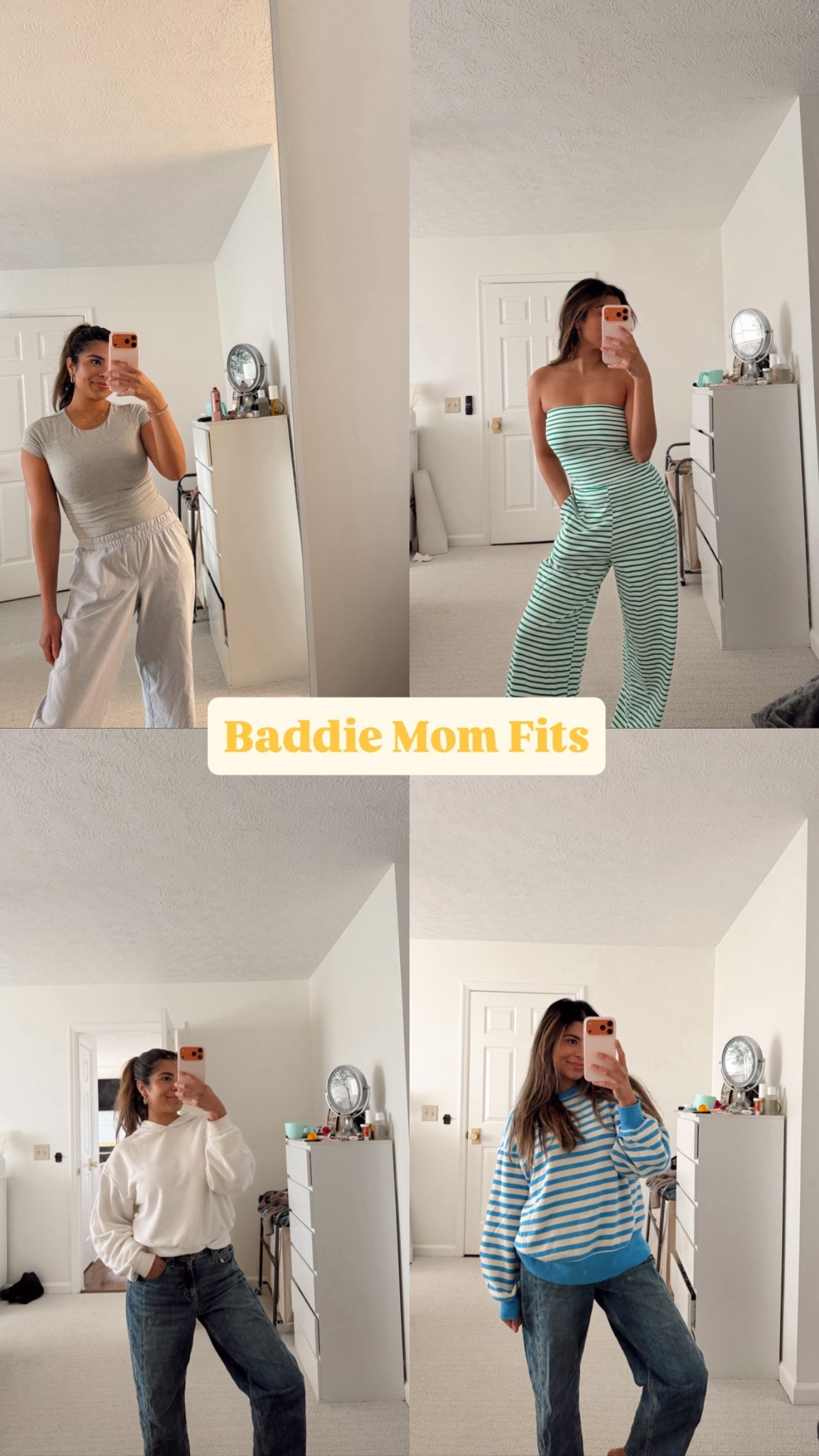 baddie mom spring outfits 🌿 striped set, neutral basics, everyday elevated looks

#LTKSeasonal #LTKootd #LTKmomlife