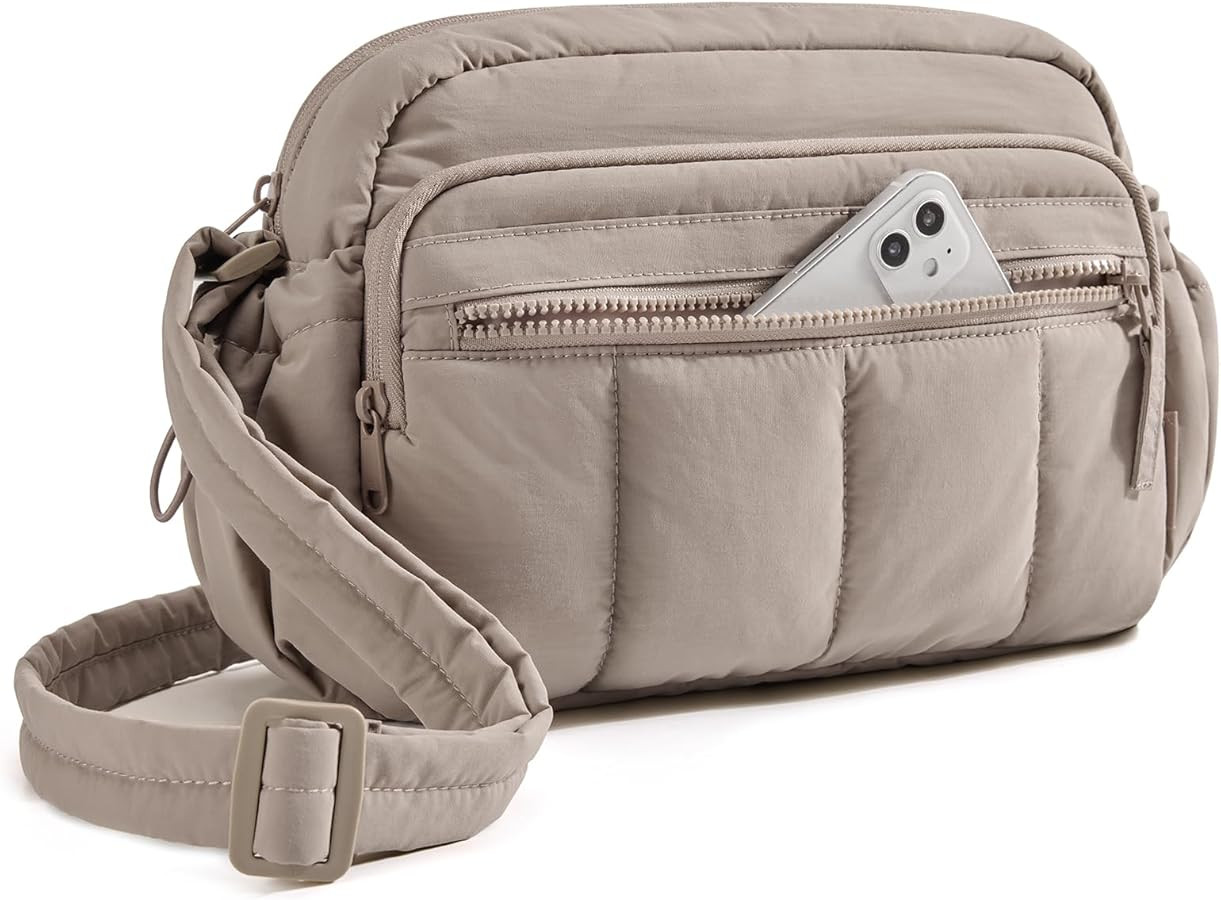 BAGSMART Anti Theft Crossbody Bags for Women Travel Purse, Medium Quilted Puffy cross body bag, H... | Amazon (US)