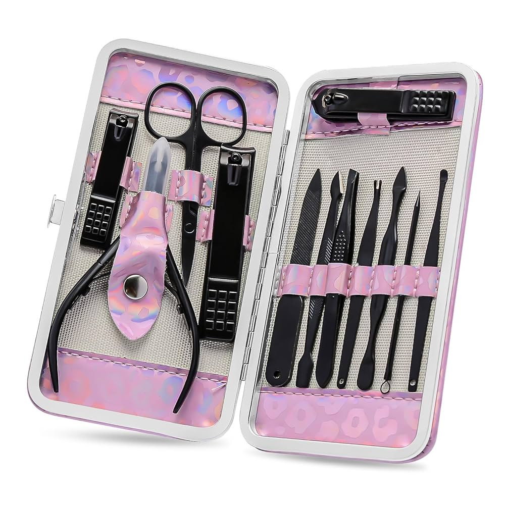 ANRUI Manicure Kit Nail Clippers Set Pedicure Kit, 12 Pieces Professional Grooming Kit, Stainless... | Amazon (US)
