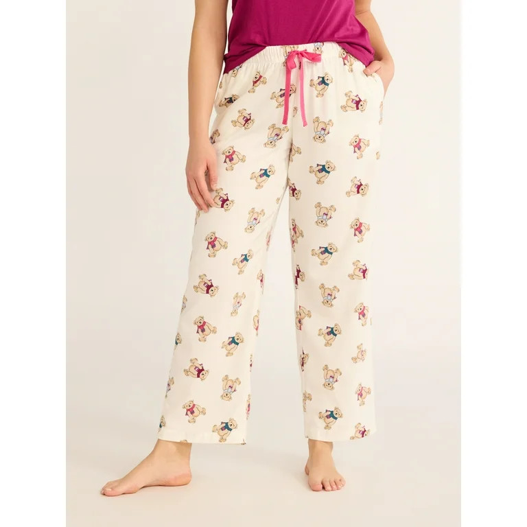Joyspun Women's Flannel Sleep Pants, 30” Inseam, Sizes XS-3X | Walmart (US)