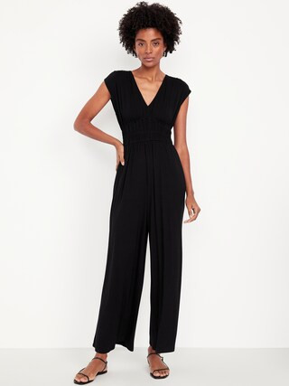 Waist-Defined Wide-Leg Jumpsuit | Old Navy (CA)