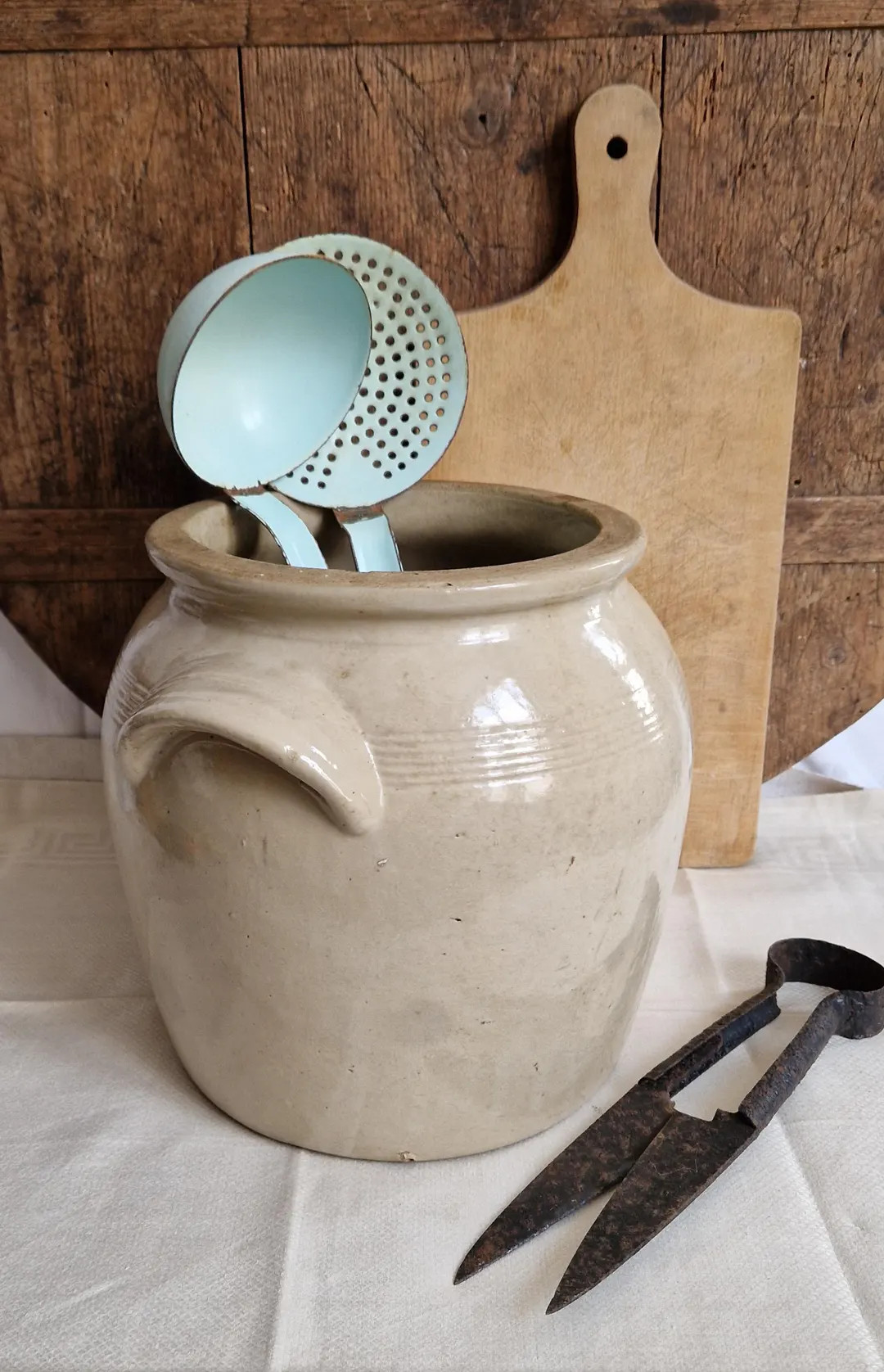 Antique Large Confit Container Pot, Digoin Stoneware, French Vintage Decor - Etsy | Etsy (Global)