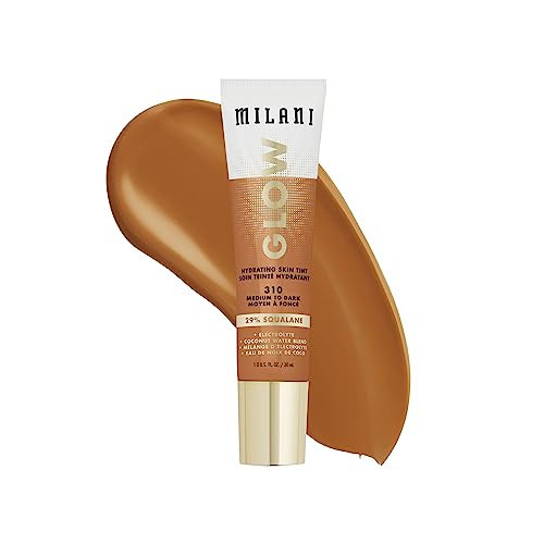 Milani Glow Hydrating Skin Tint - Medium to Dark, Dewy Finish, Light Coverage, Cruelty Free | Amazon (US)