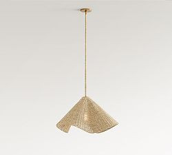Raya Woven Round Pendant (14"-30") | Pottery Barn (US)