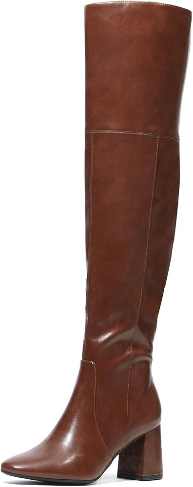 DREAM PAIRS Women’s Thigh High Over the Knee Fashion Chunky Heel Long Boots | Amazon (US)