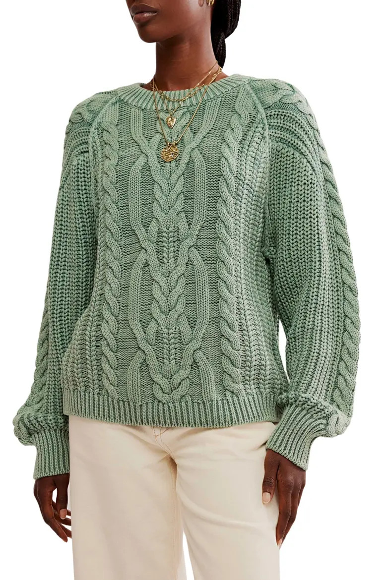 Frankie Cable Cotton Sweater (Women) | Nordstrom | Nordstrom