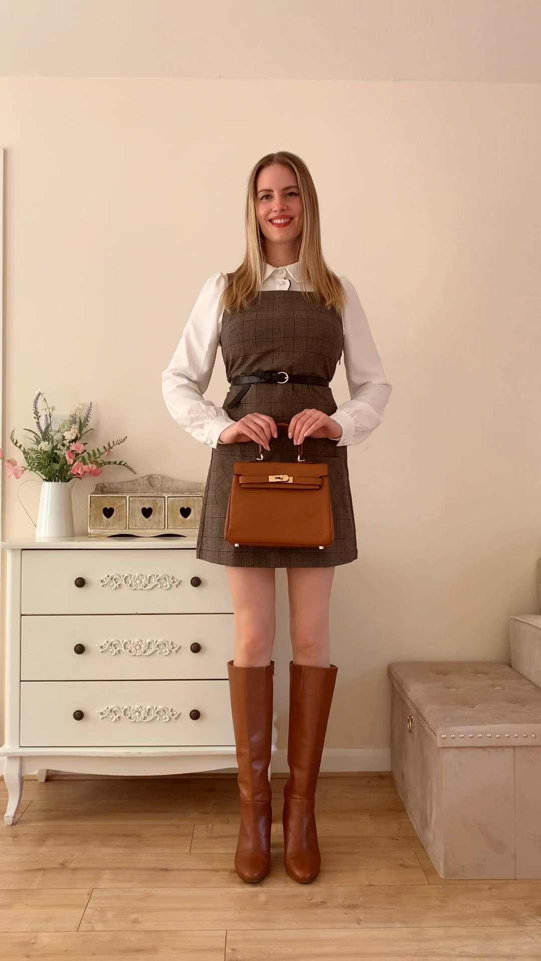 Love this checked pinafore dress from H&M 🍂🤎 now in sale 

Autumn fashion Autumn outfit fall dress fall fashion fall outfit tartan dress brown dress autumn styling brown leather boots white Peter pan collar brown leather bag 

#LTKVideo #LTKstyletip #LTKfindsunder50