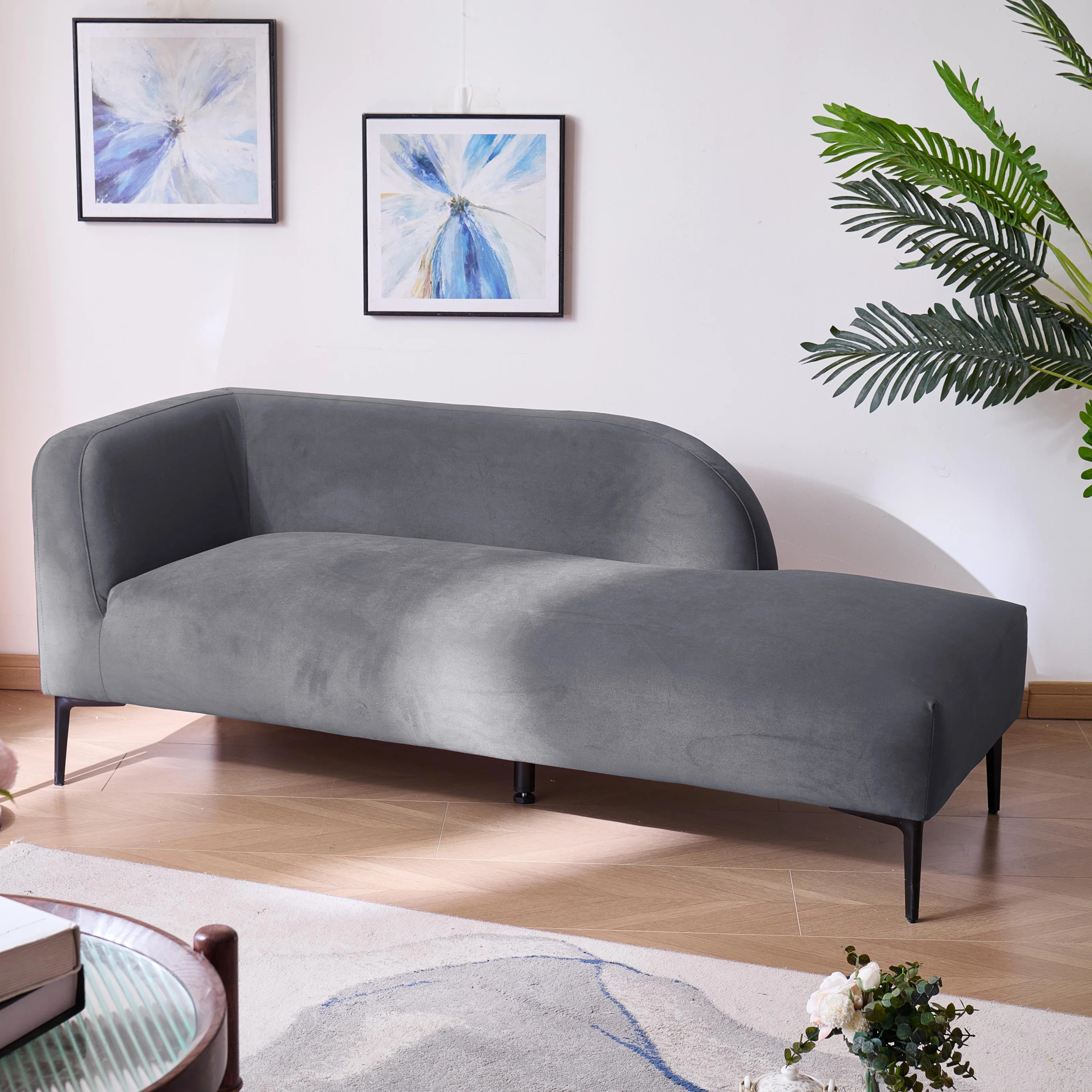 Adelyn Velvet Chaise Lounge | Wayfair North America