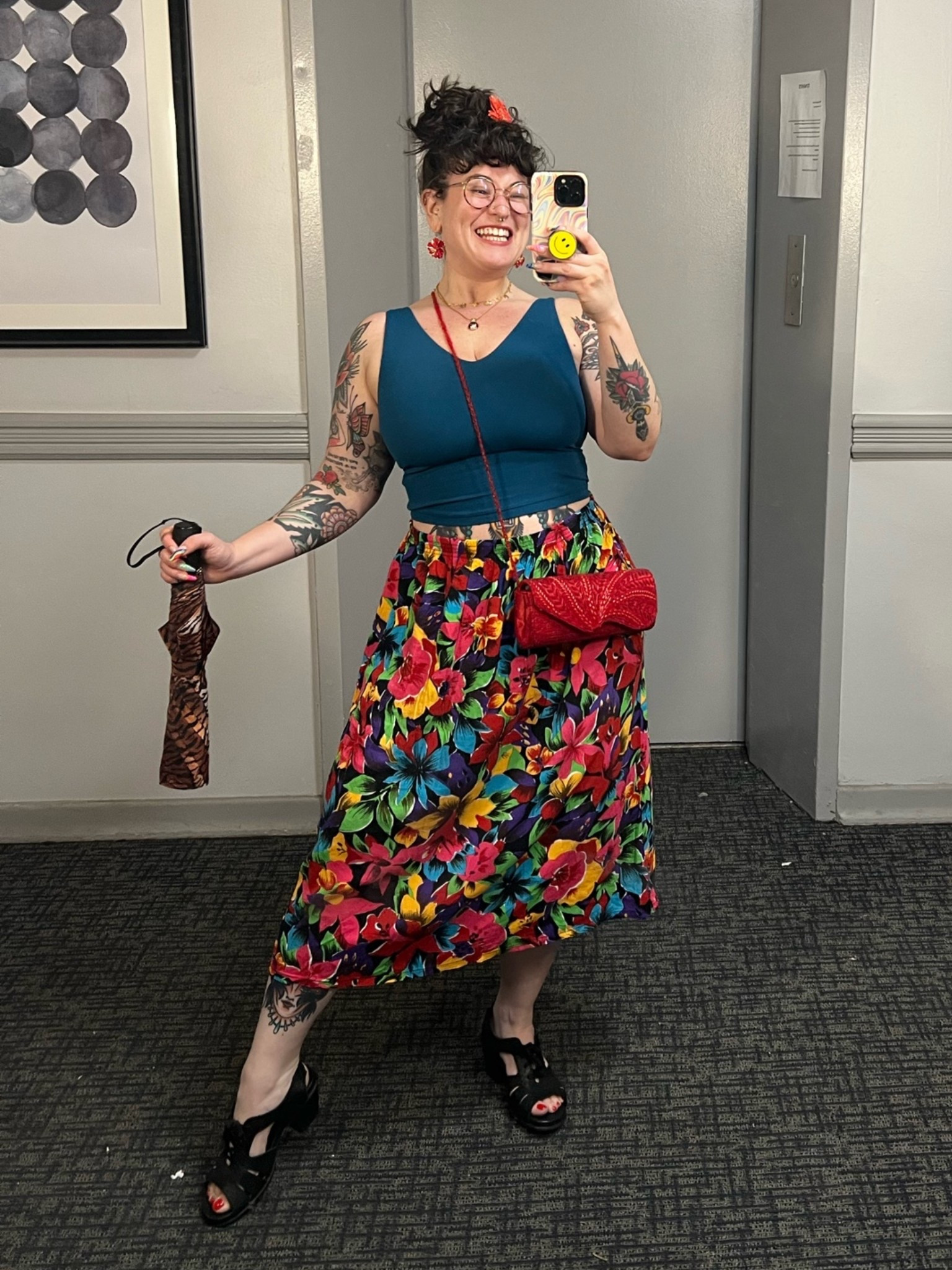 i love this shelf bra tank bc they have separate sizing for larger busts!! USA and CA link both included. 

shoes are fluevog, beaded bag is vintage, skirt is vintage but i linked similarish floral midi skirts (:

#LTKmidsize #LTKsummer #LTKcanada