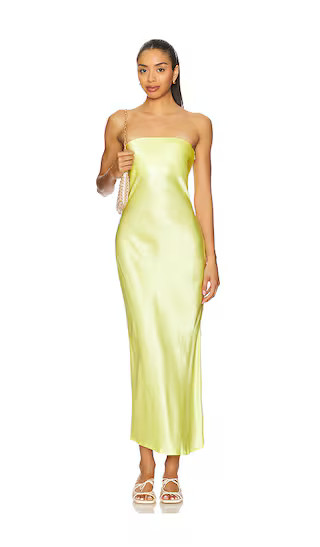 x REVOLVE Angel Strapless Midi Dress in Yellow | Revolve Clothing (Global)