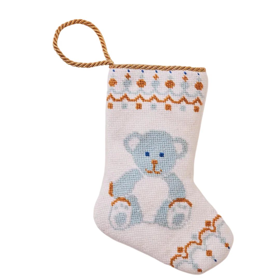 Blue Beary Christmas Bauble Stocking | JoJo Mommy