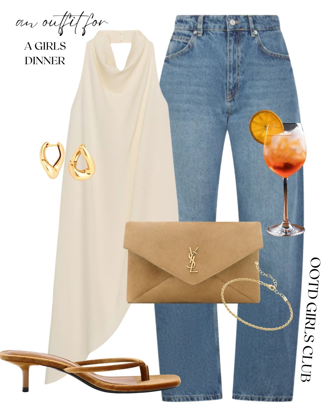 Blue denim styling for a girls dinner - date night - evening out 

#LTKdayinmylife #LTKgrwm #LTKootd