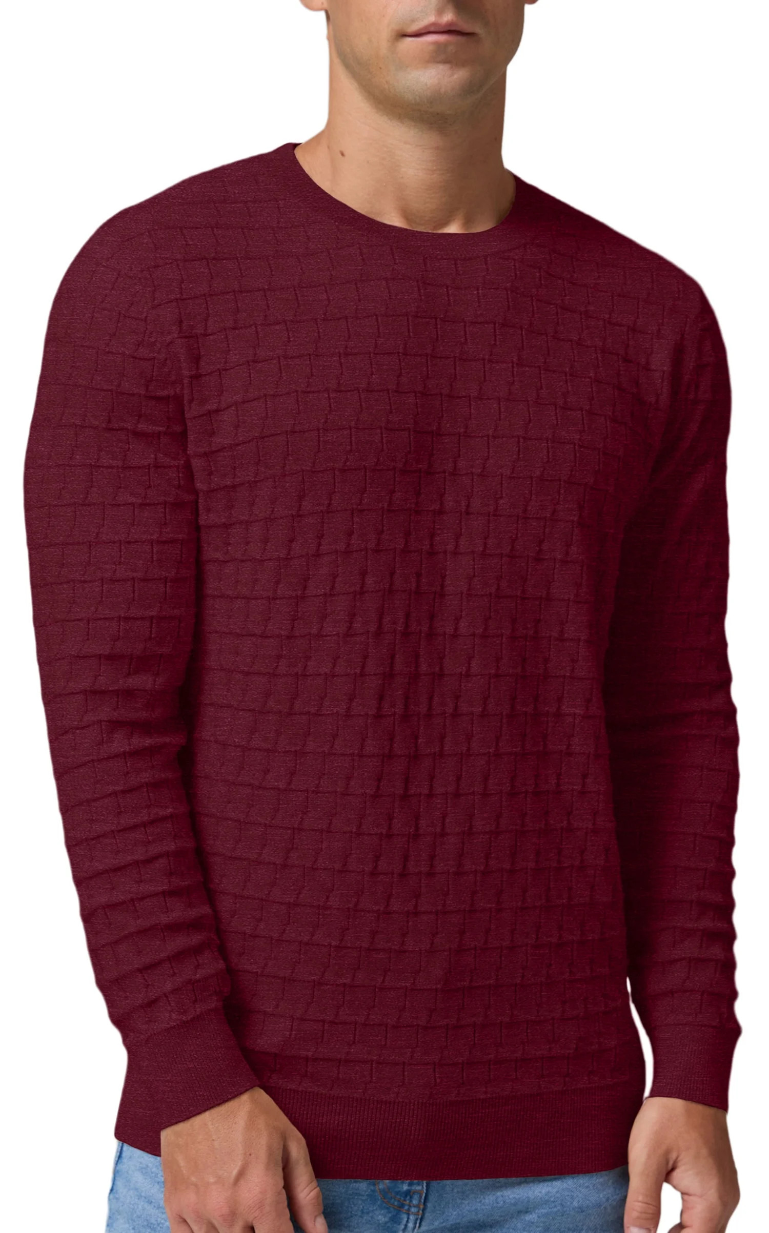 GIRUNS Men's CrewNeck Sweater Slim Fit Lightweight Long sleeve Sweatshirts Soft Casual Pullover S... | Walmart (US)