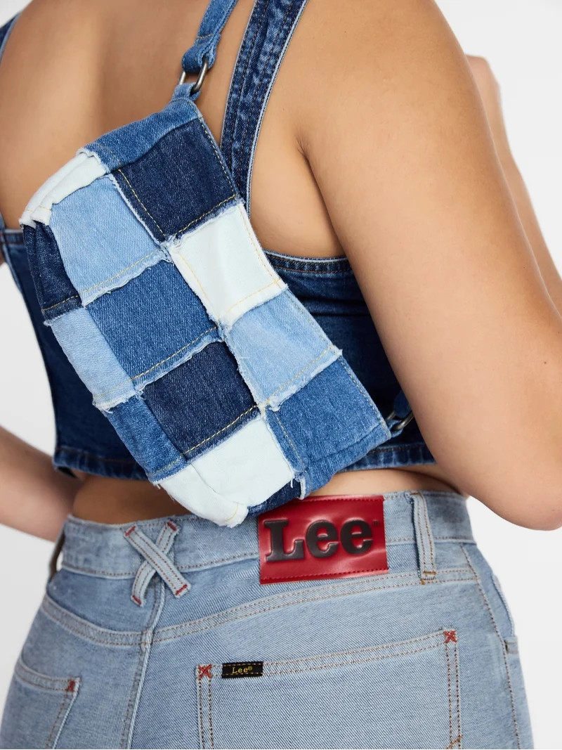 Kacey Lee Women's Denim Shoulder Bag, Denim Patchwork | Walmart (US)