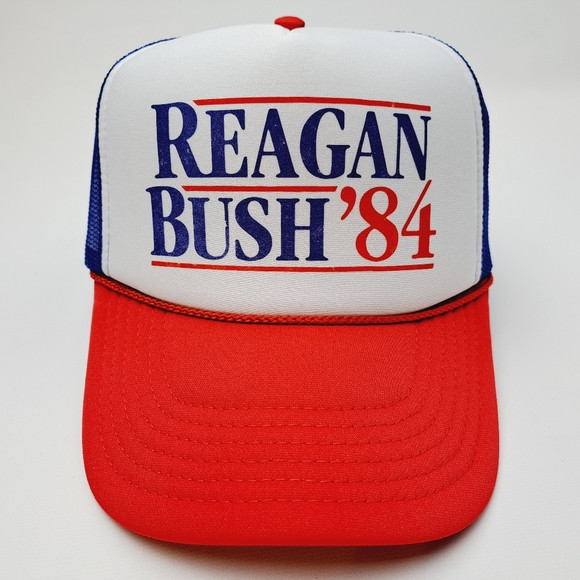 Reagan Bush '84 Republican Election Foam Trucker Mesh Snapback | Poshmark
