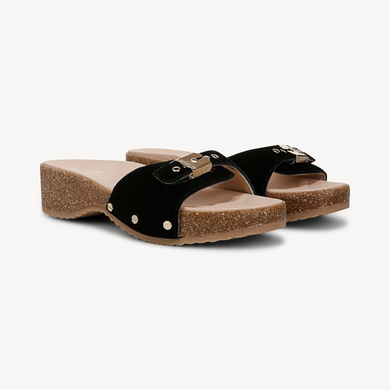 Dr. Scholl's Orig Collection Women's Original Flex Sandal Black Suede DRORG Leather 8.5 M | Dr. Scholls
