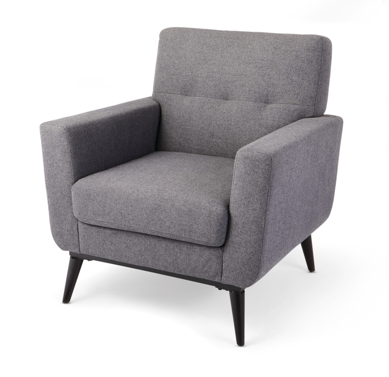 CANVAS Baillie Upholstered Accent Armchair With Solid Wood Frame & Legs, Grey#168-0067-4 | Canadian Tire