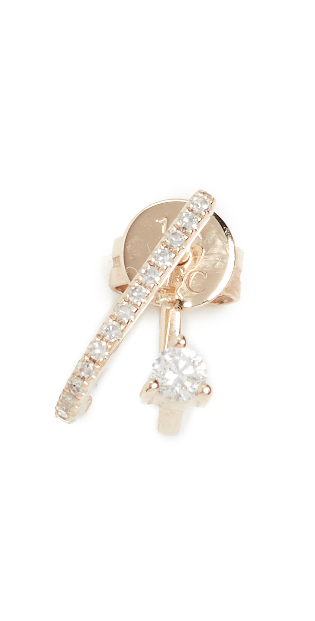 EF Collection 14k Single Prong Set Diamond Illusion Stud | Shopbop