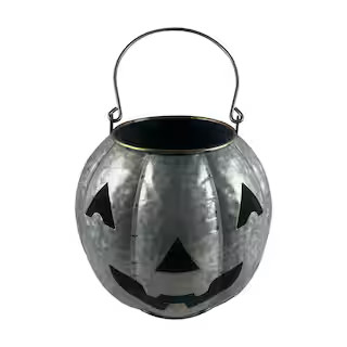 8.5" Silver Jack-O'-Lantern Candle Holder by Ashland® | Michaels | Michaels Stores