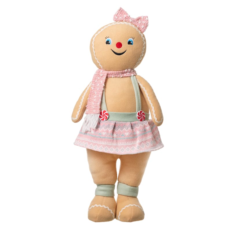 Mrs. Claus' Bakery Fabric Gingerbread Girl, 23" | At Home