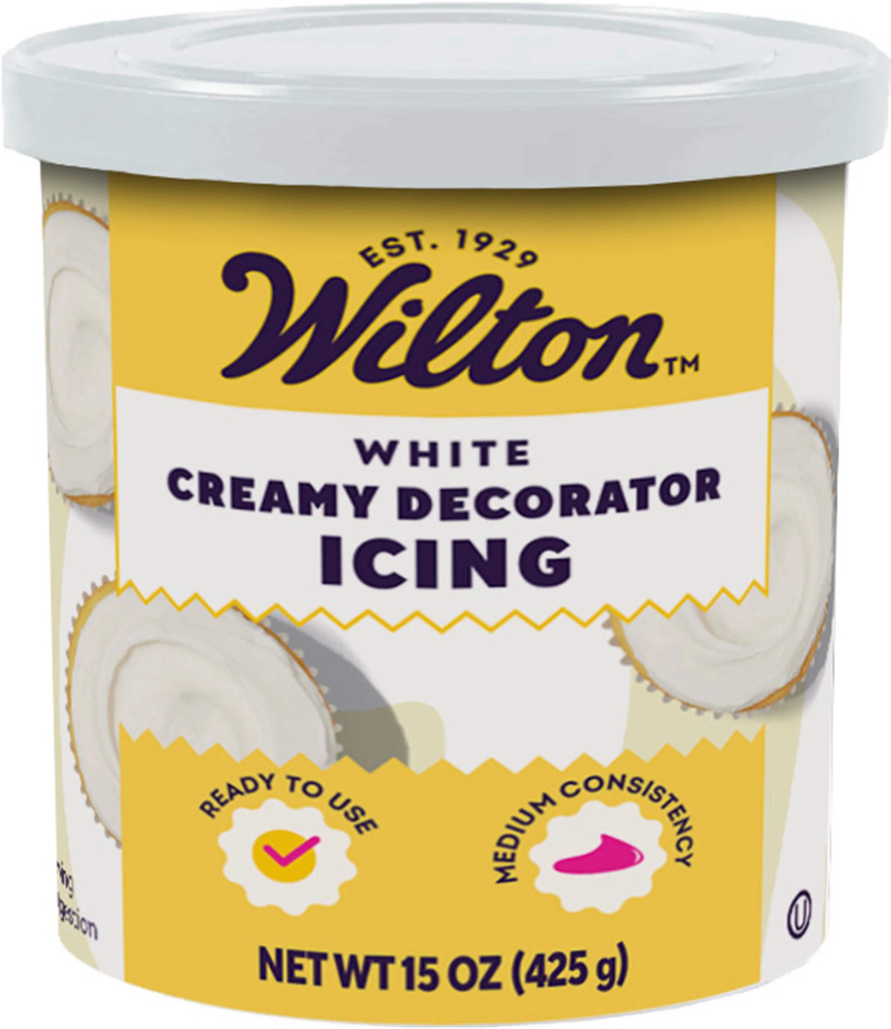 Wilton Ready-to-Use Medium Consistency White Buttercream Frosting, 1 Lb. Tub | Walmart (US)