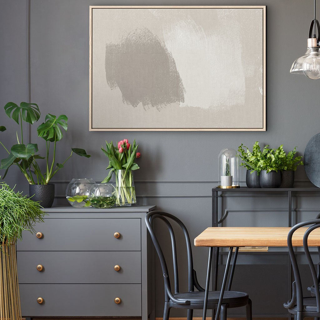 Dark Neutral Shapes Canvas Print | Abstract House