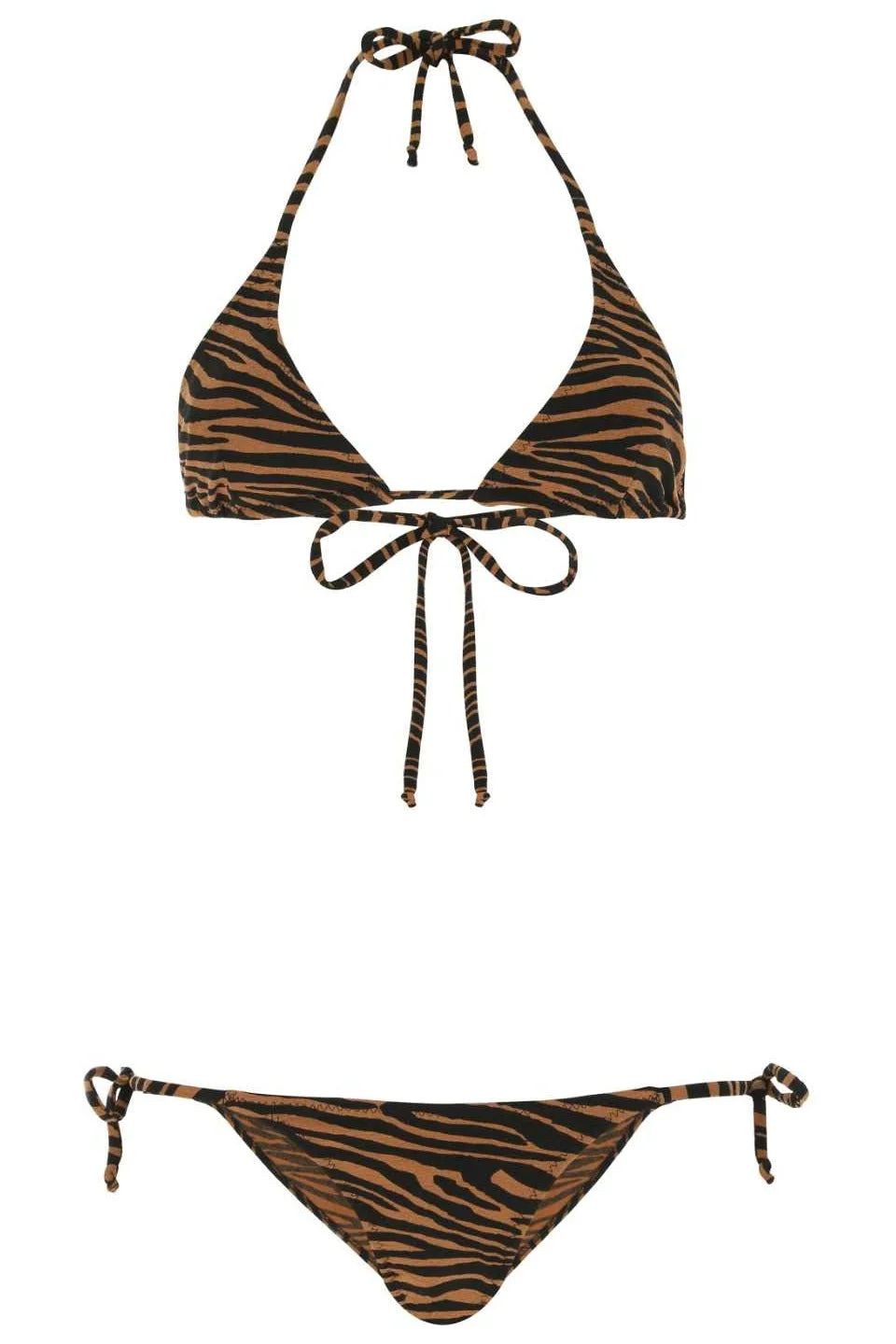Lisa Marie Fernandez Zebra Print Two-Piece Bikini Set | Cettire Global